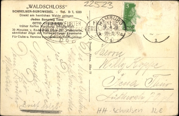 PC Hamburg Eimsbüttel Schnelsen, Waldschloss, exterior view