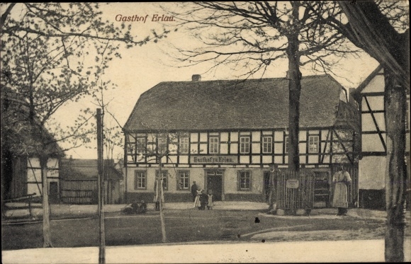 Ak Erlau in Sachsen, Gasthof Erlau