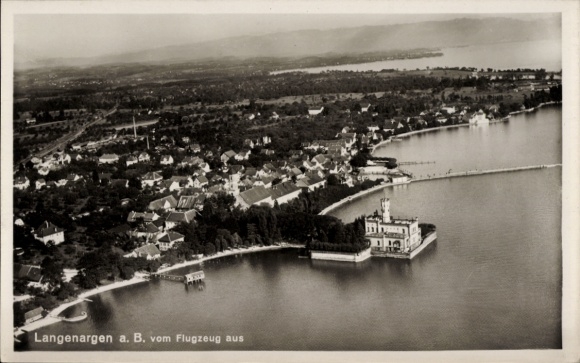 Ak Langenargen am Bodensee, Fliegeraufnahme