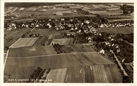 Ak Wain in Württemberg, Fliegeraufnahme
