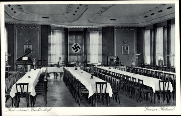 PC Berlin Zehlendorf Nikolassee, Restaurant Beelitzhof, interior view, ballroom