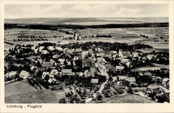 Ak Loßburg im Schwarzwald, Fliegeraufnahme