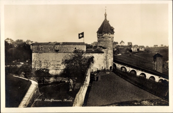 Ak Schaffhausen am Rhein Schweiz, Festung Munot