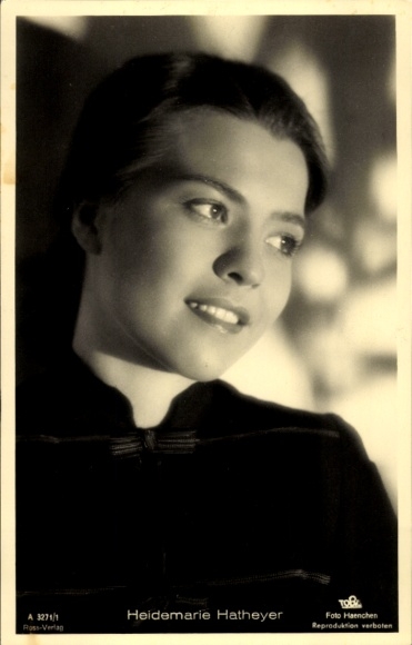 Ak Schauspielerin Heidemarie Hatheyer, Portrait