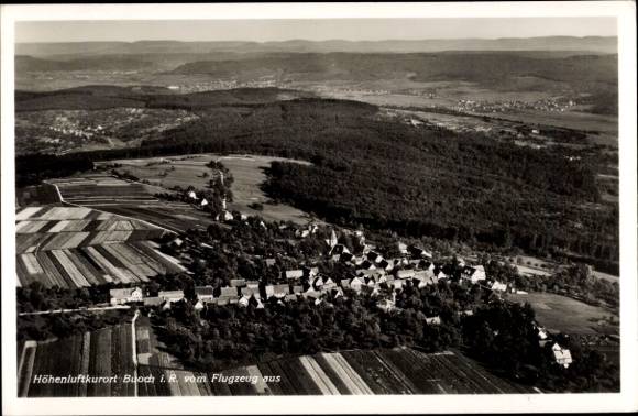 Postcard Buoch Remshalden in Baden Württemberg, aerial photograph
