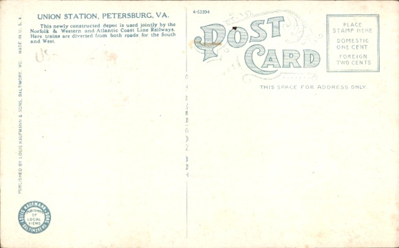 Petersburg Virginia VS, Union Station