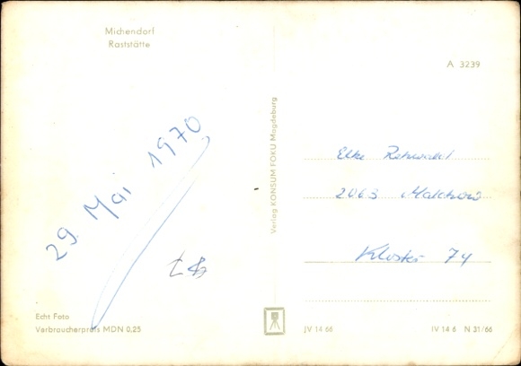Postcard Michendorf in Brandenburg, rest area