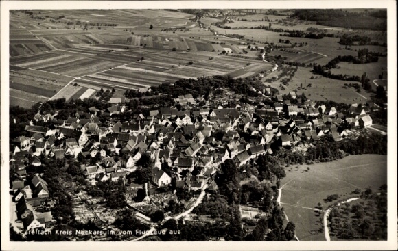 Postcard Brettach Langenbeutingen Langenbrettach in Württemberg, aerial photograph of Neckarsulm district, vi