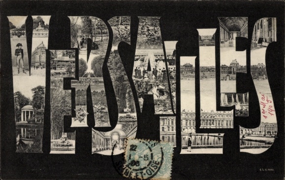Letters Postcard Versailles Yvelines, Palais, parc, Napoleon Bonaparte