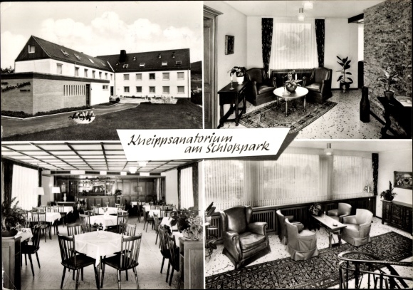 Postcard Bad Berleburg North Rhine-Westphalia, Kneipp sanatorium at the castle park, house Erna