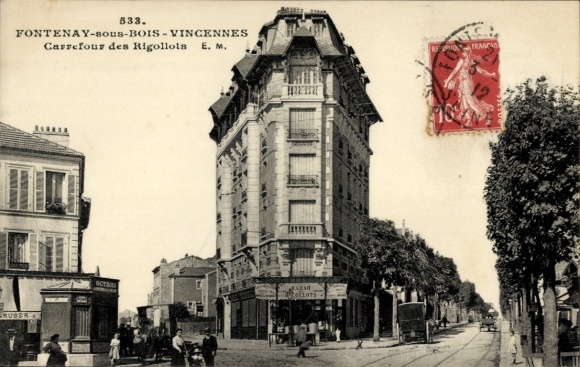 Postcard Fontenay sous Bois Val de Marne, Careffour de Rigollots