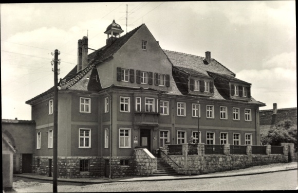 Postcard Barnstädt im Saalekreis, after work home