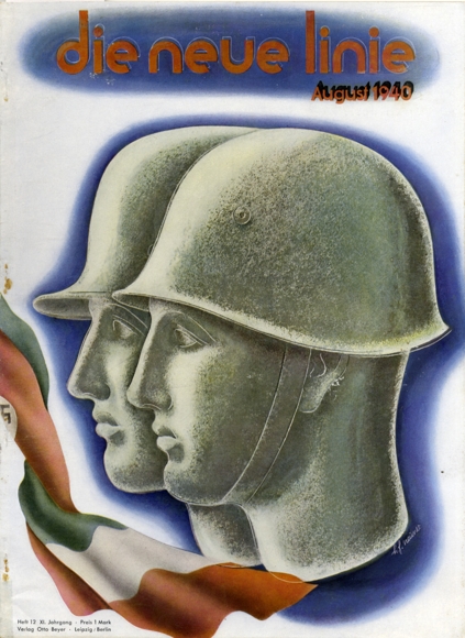 bauhaus the new line. August 1940 2nd Italian magazine cover HF Neuner