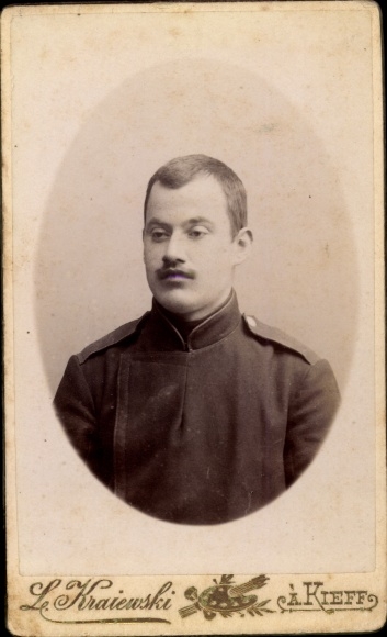 CdV Kiev Ukraine, portrait of a man in uniform