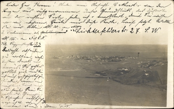 Photo Postcard Great Britain, general view of a town, fields