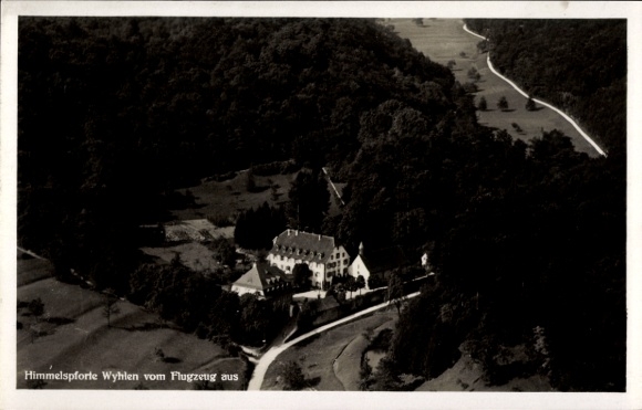Ak Grenzach Wyhlen in Baden Württemberg, Himmelspforte, Luftbild