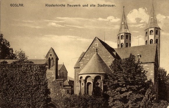 Ak Goslar am Harz, Klosterkirche Neuwerk, alte Stadtmauer, GOSLAR
