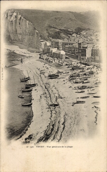 Postcard Yport Seine Maritime, general view beach