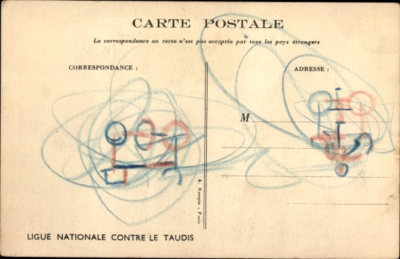Artist Postcard Poulbot, Francisque, Still the water that is frozen, National League against the Taudis
