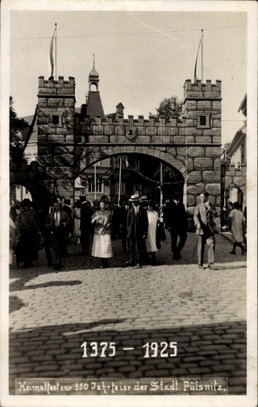 Photo Postcard Pulsnitz Saxony, local festival for the city's 150th anniversary, visitors