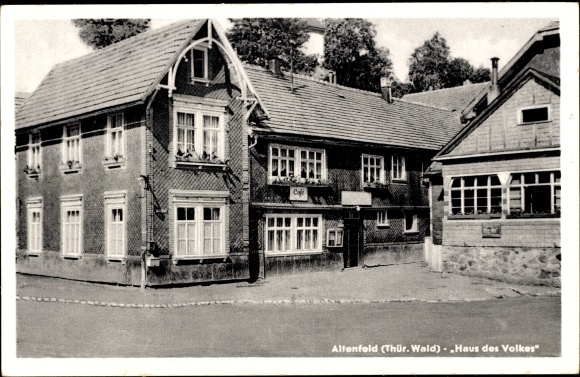 Postcard Altenfeld in Thuringia, House of the People