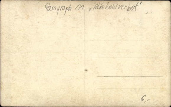 Photo Postcard Men in suits demand the ban on alcohol, paragraph 11, group picture