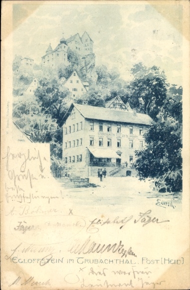 Künstler Ak Egloffstein Oberfranken, Trubachtal