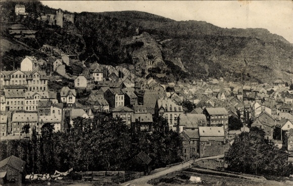 Postcard Idar Oberstein on the Nahe, general view