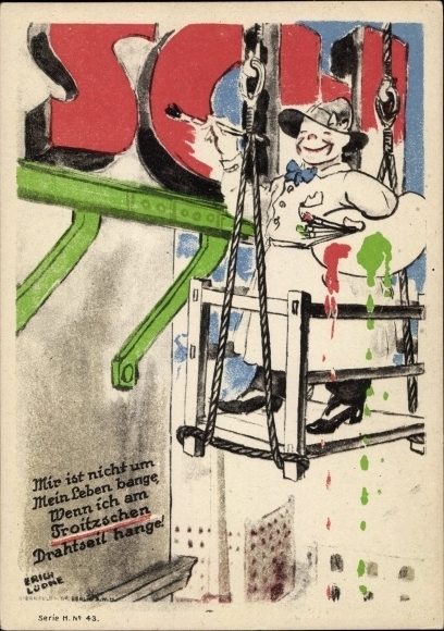 Artist PC Lüdke, E., Berlin Tempelhof, rope and cable works F. Troitzsch, shield maker