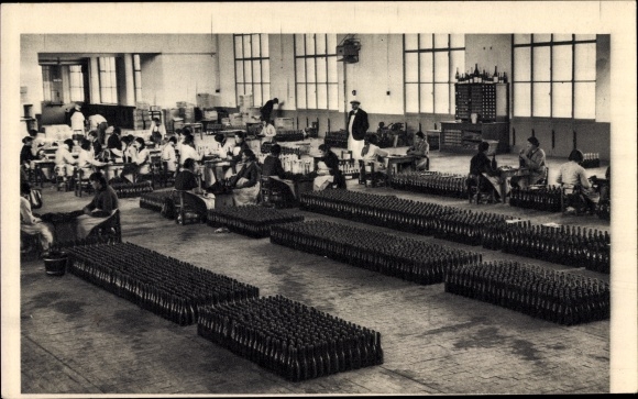 Postcard Epernay Marne, Moet &amp; Chandon, Champagner, packing room