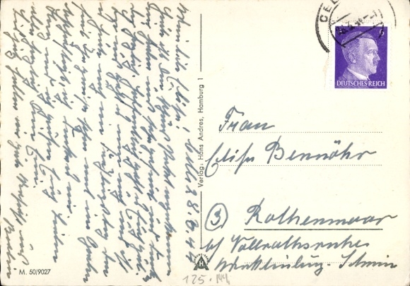 Postcard Celle in Lower Saxony, compacting the baking peat