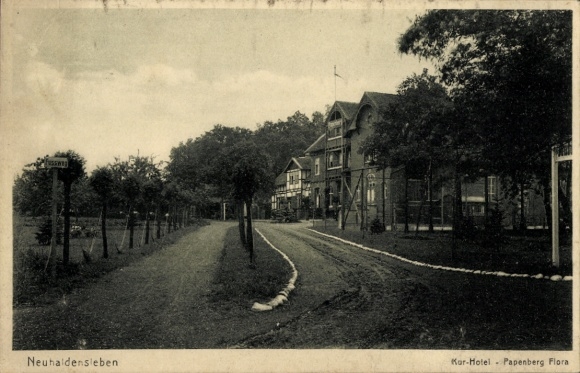 Postcard Neuhaldensleben Haldensleben Börde, spa hotel, Papenberg Flora