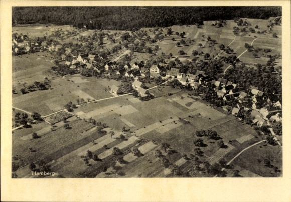 Postcard Hamberg Neuhausen in the Enzkreis Baden Württemberg, aerial photograph