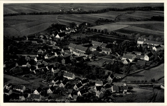 Ak Gutenzell Hürbel Oberschwaben Württemberg, Fliegeraufnahme