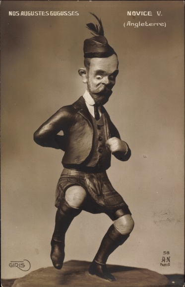 Ak Nos Augustes Gugusses, Novice V, Angleterre, König Georg V von Großbritannien, Plastik, Karikatur