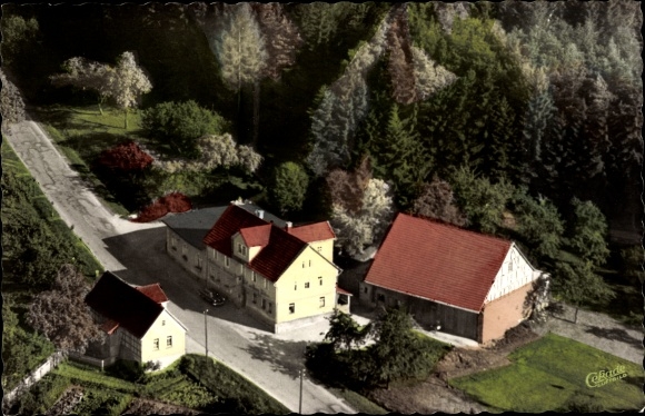 Ak Reichelsheim im Odenwald, Waldgaststätte und Pension, Luftbild