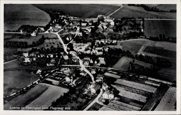 Postcard Lohma Schmölln in Thuringia, aerial photograph
