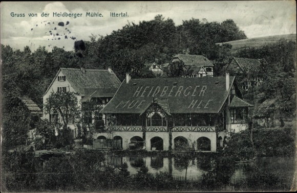 Postcard Haan North Rhine-Westphalia, Restaurant Heidberger Mühle, Ittertal