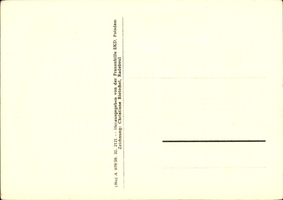 Song Postcard Ruth Schaumann, A little child comes into the world...