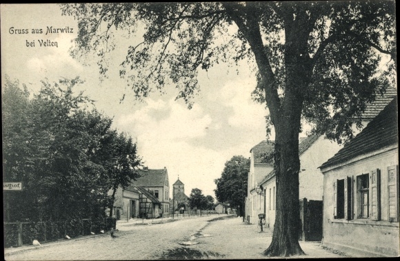 PC Marwitz Velten in the Mark, street section, inn