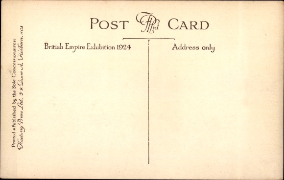 Postcard Wembley London England, British Empire Exhibition 1924, The Palace of Industry