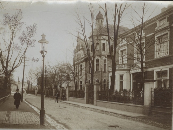 Original photo Rheine in Münsterland, NRW, villas in Münsterstraße, around 1900