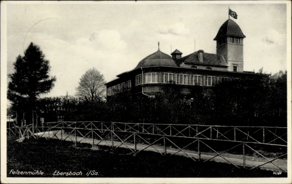 Postcard Ebersbach in Saxony Upper Lusatia, Felsenmühle, Ebersbach, restaurant, view, Czechoslovak