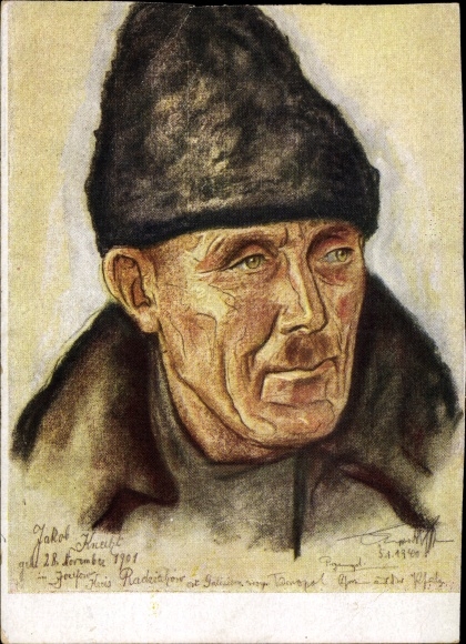 Künstler Ak Engelhardt-Kyffhäuser, Otto, Bauer Jakob Knecht, Vom großen Treck, VDA