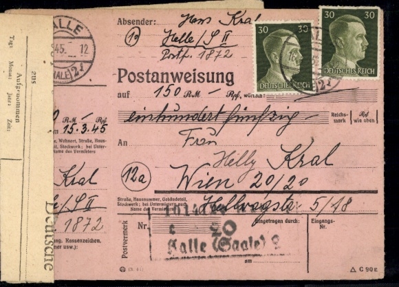 PAW 794 (2) "Halle (Saale) 16.4.45" with certificate of origin