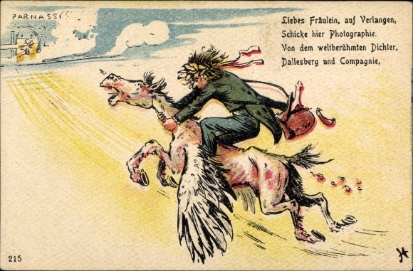 Artist PC Parnassi, Dallesberg and Compagnie, man on Pegasus