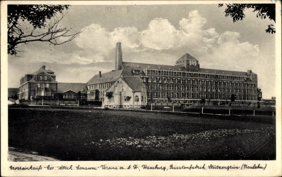 Ak Neulehn Stützengrün im Erzgebirge, Bürstenfabrik, Großeinkaufsges. dt. Consum Vereine Hamburg