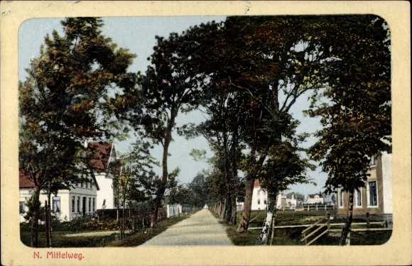 Postcard Atens Nordenham in the Oldenburger Land, Mittelweg