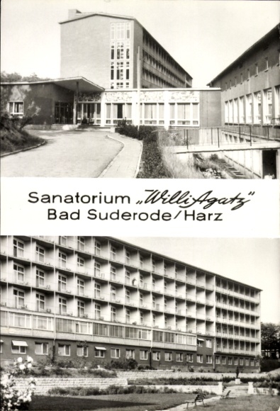 Postcard Bad Suderode Quedlinburg in the Harz, Sanatorium Will Agatz