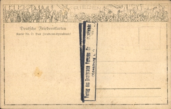 Artist Postcard The Peace Extra Sheet, German Peace Cards
